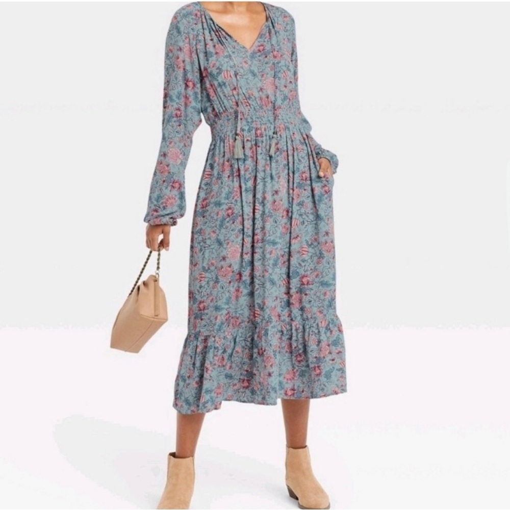 Knox Rose Floral Paisley Midi XS Dress